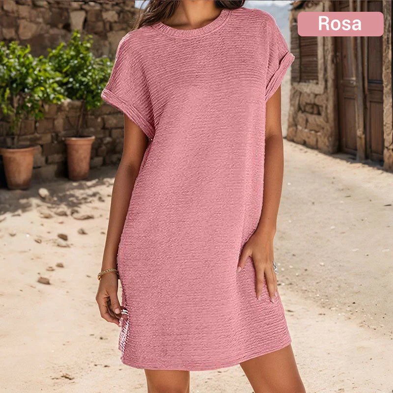 Lidia - Vestido de mujer de corte holgado con bolsillos