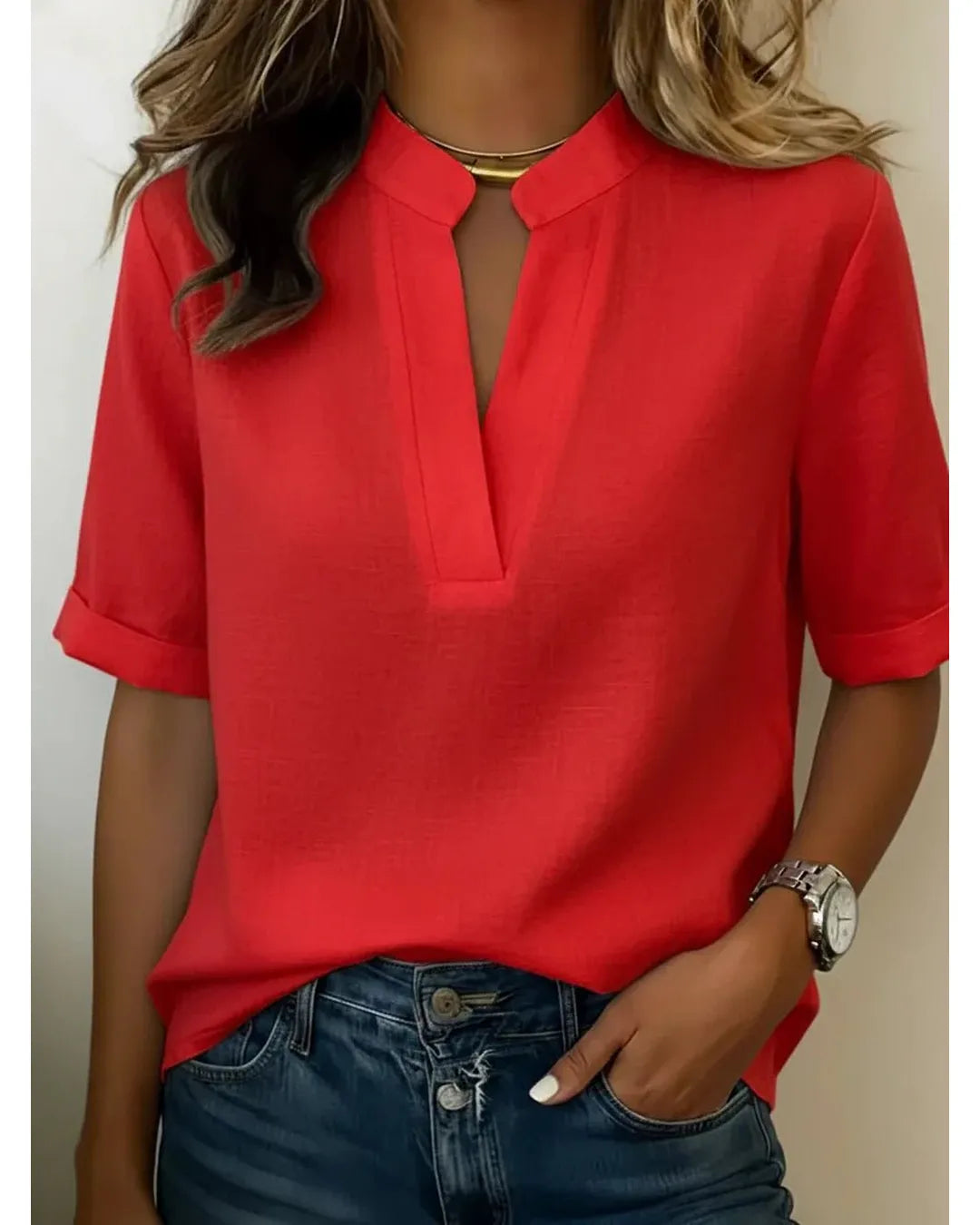 Elisa - Blusa elegante con cuello refinado - Camila Fashions