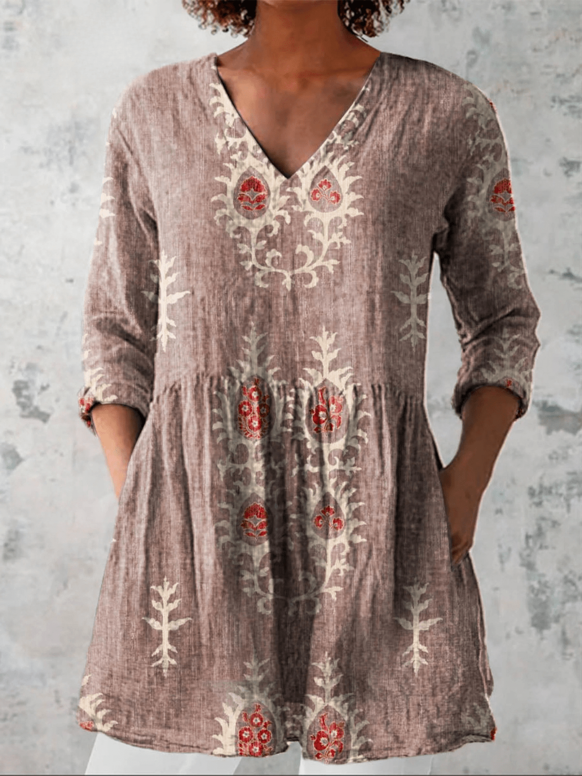Carmen | Blusa larga de cuello en V