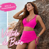 Sara - Bikini con falda de cintura alta y efecto moldeador