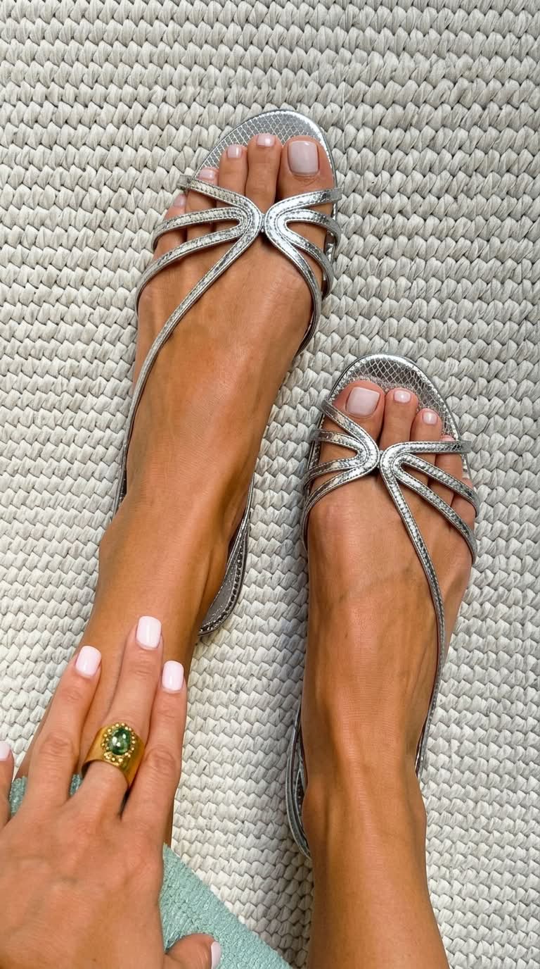 Marta | Sandalias doradas: elegancia veraniega
