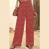 Clara - Pantalón ancho de tiro alto con cintura fruncida