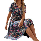 Bea - Vestido de verano floral con escote en V