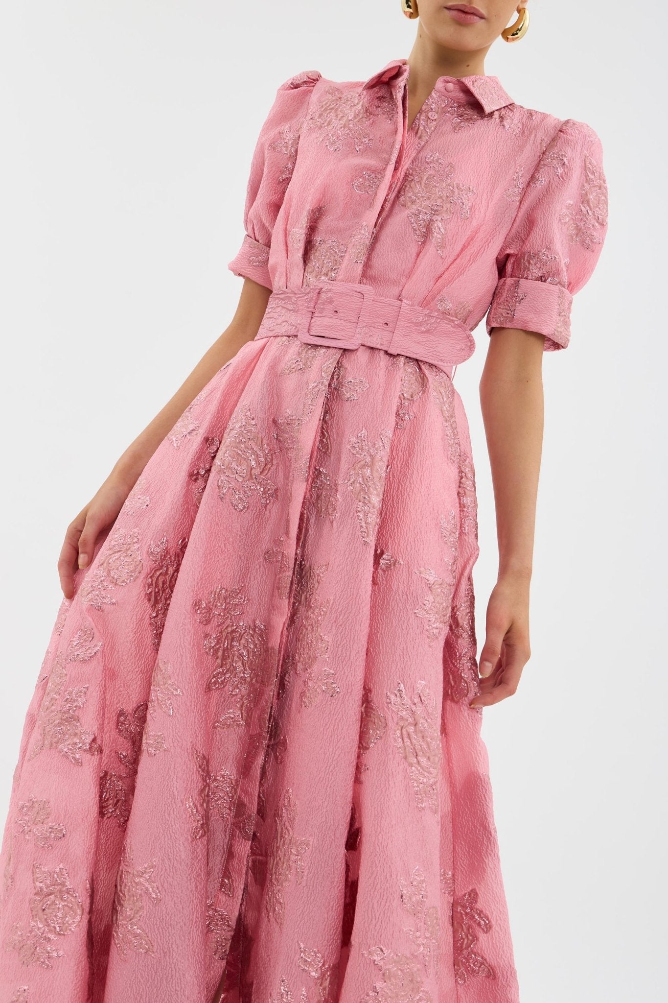 Ana™ | Vestido de manga corta abullonada