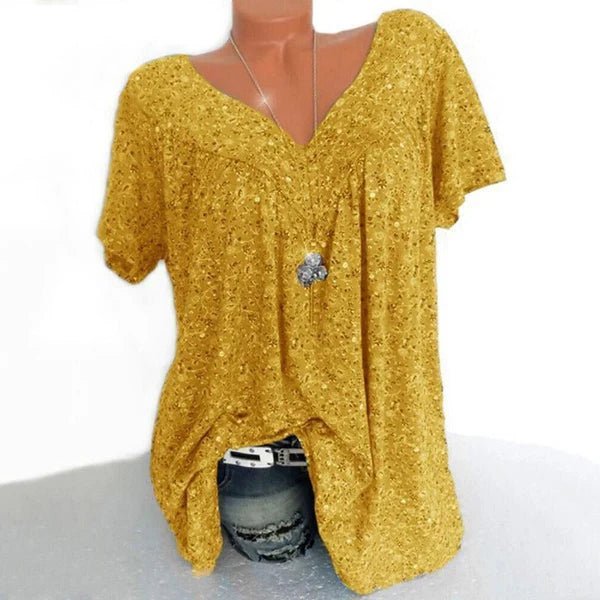 Julia - Blusa estampada con escote en V