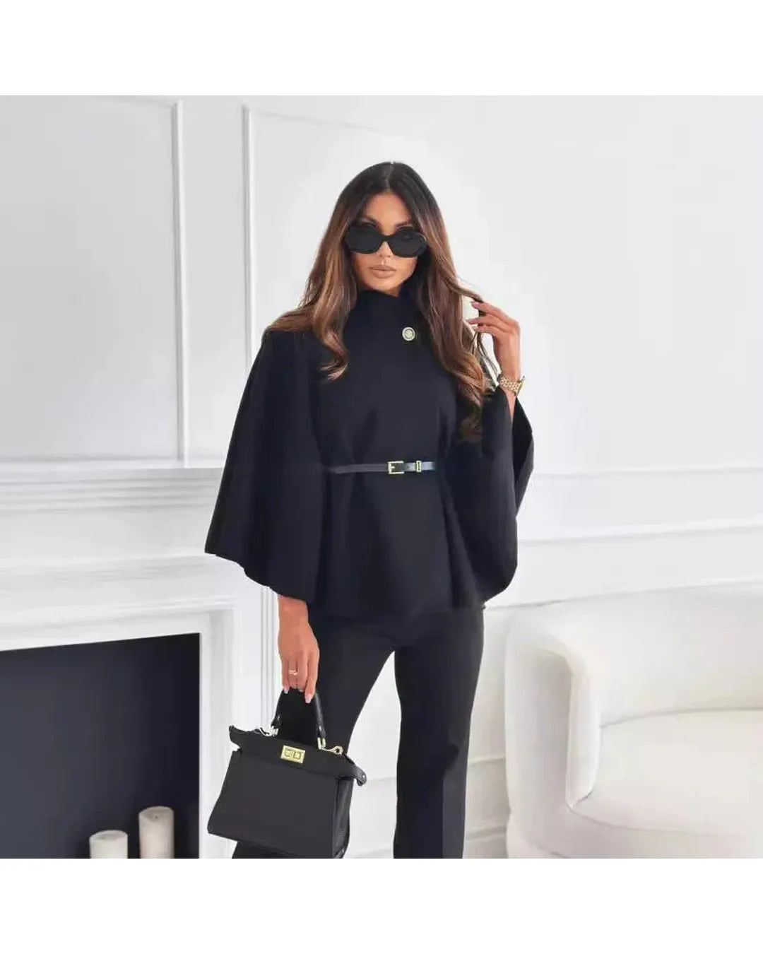 Lea | Chaqueta elegante con cinturón y diseño de mariposa - Camila Fashions