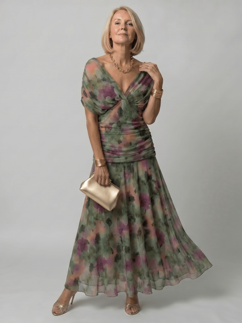 Calen | Vestido midi con hombros descubiertos