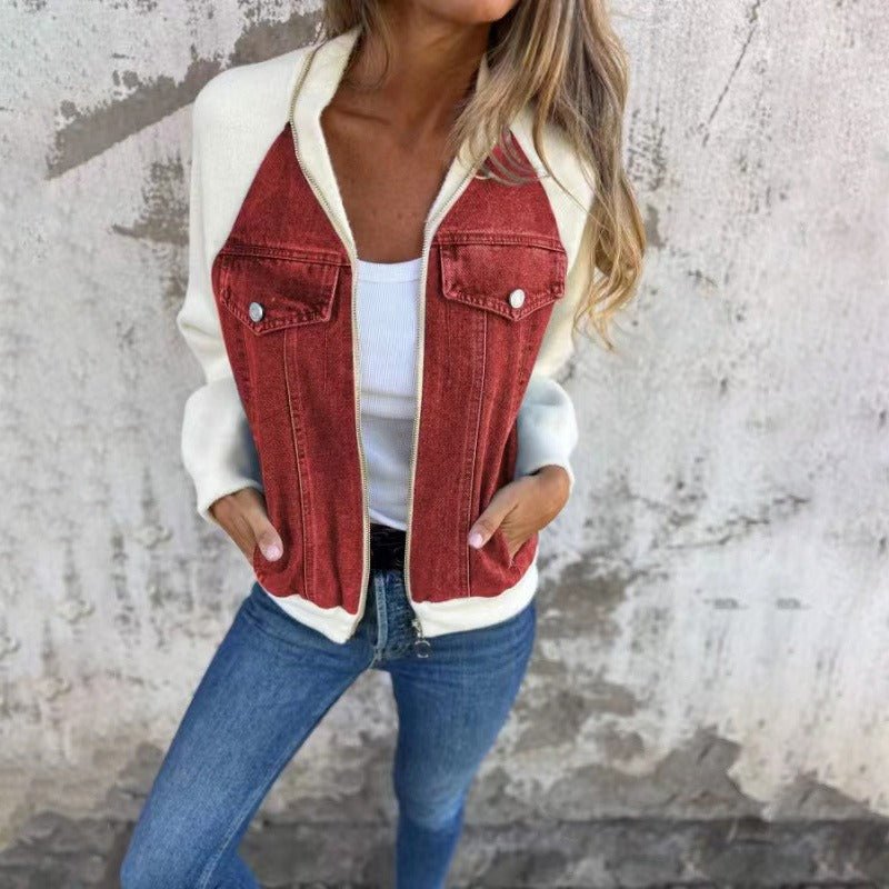 Paula | Chaqueta vaquera de diseño combinado