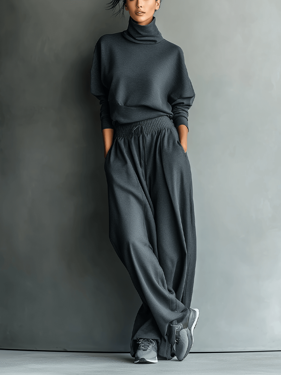 Conjunto de punto con pantalón ancho