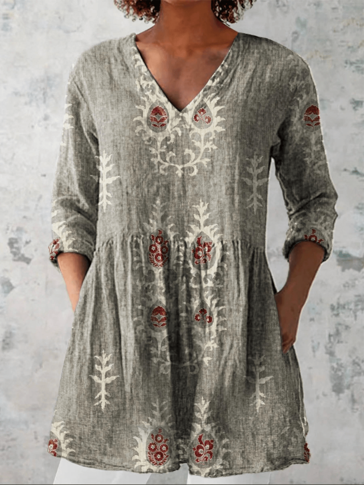 Carmen | Blusa larga de cuello en V