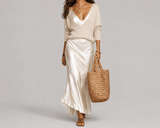 Anaïs | Elegant Satin Midi Dress