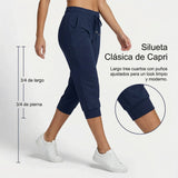 Tamara – Pantalones capri con cordón en la cintura