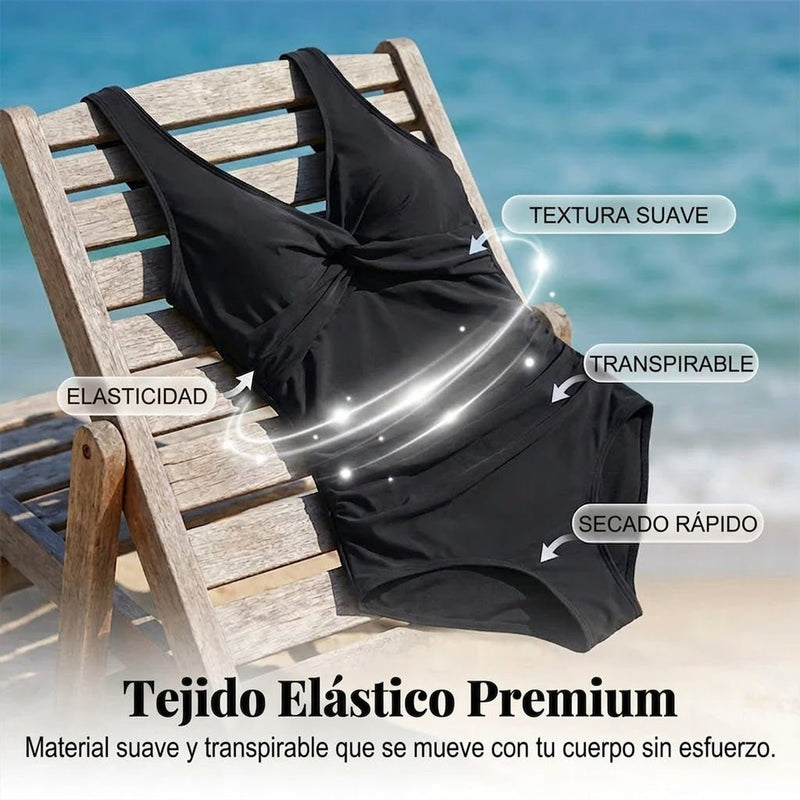 Marina - Bañador moldeador con escote en V