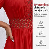 Clara – Vestido de verano cómodo con detalles de encaje