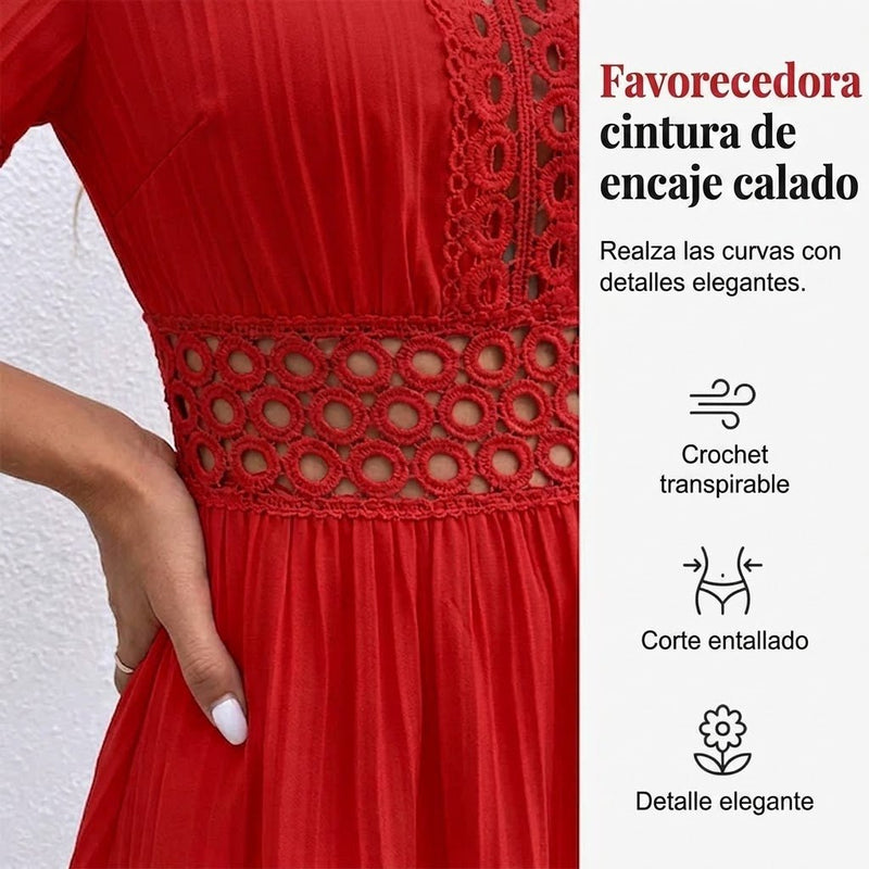 Clara – Vestido de verano cómodo con detalles de encaje