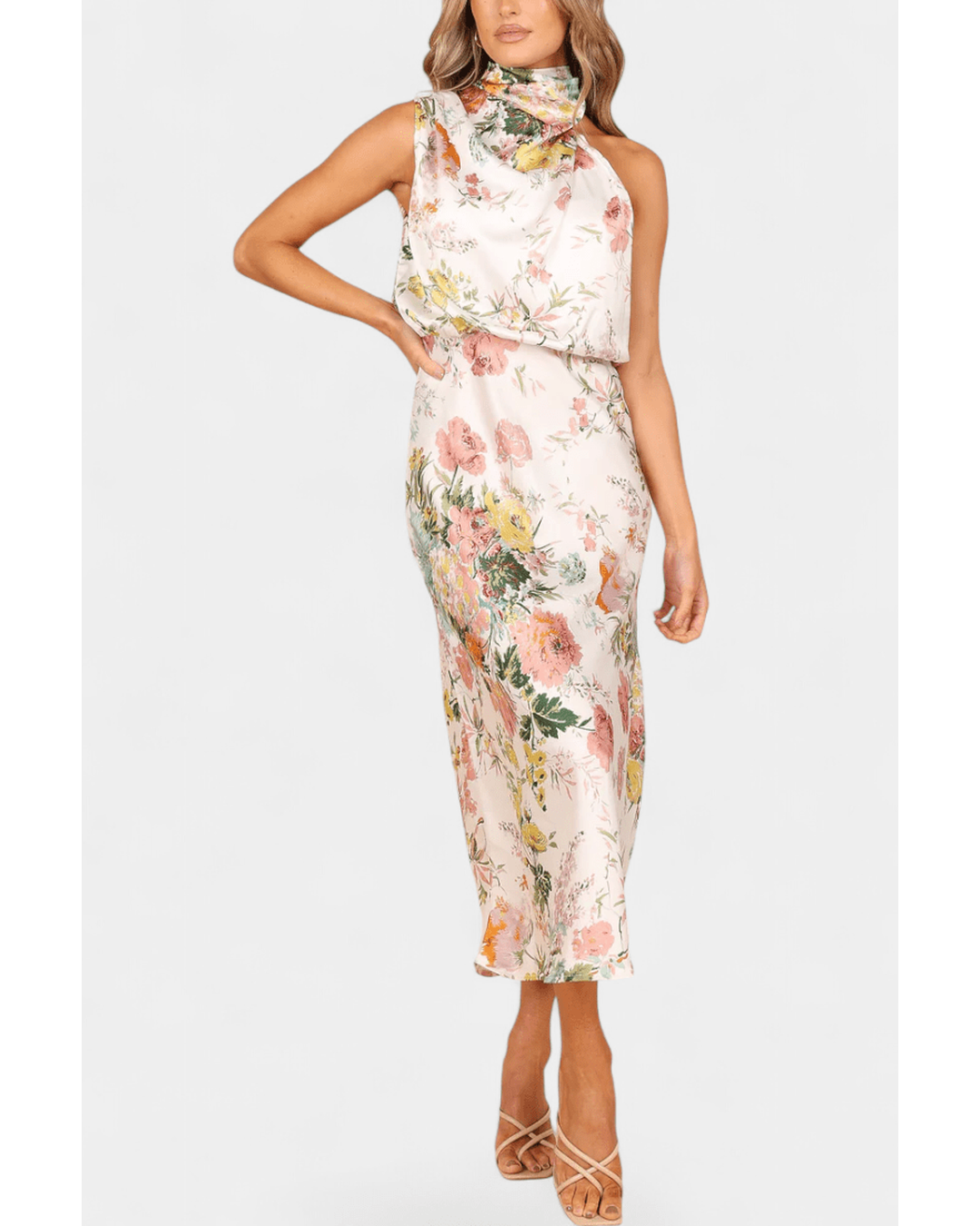 Lisa | Maxi Floral Halter - Camila Fashions