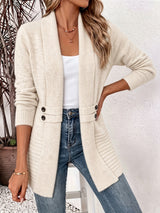 Xalviere | Elegante Dames Cardigan - Open Voorkant & Ingenaaide Taille