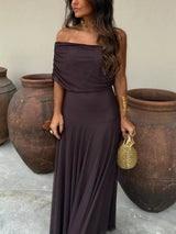Catalina - Vestido asimétrico de mesh