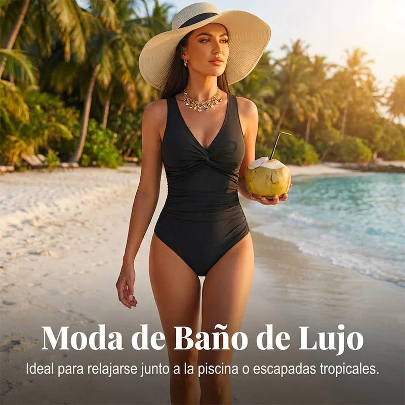 Marina - Bañador moldeador con escote en V
