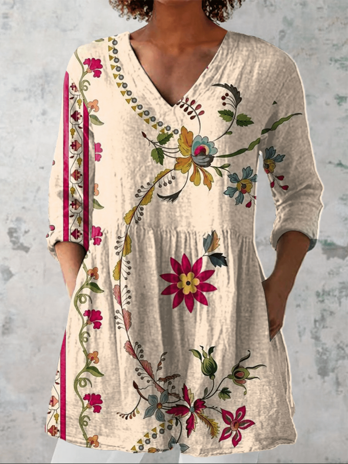 Elena | Blusa larga de cuello en V