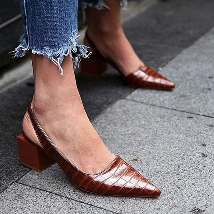 Olga | Zapatos elegantes con tacón cuadrado