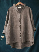 Sabela - Camisa informal con volantes