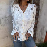 Isabela - Cardigan de encaje con cuello en V