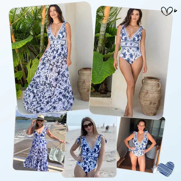 Carla - bañador con estampado y falda