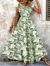 Lorena | Vestido maxi barroco con escote en V