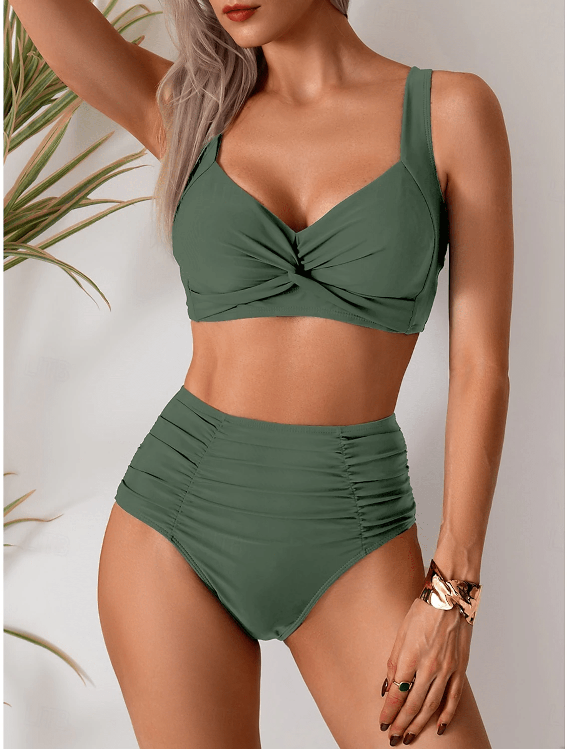 Daniela - Bikini de tela con pliegues