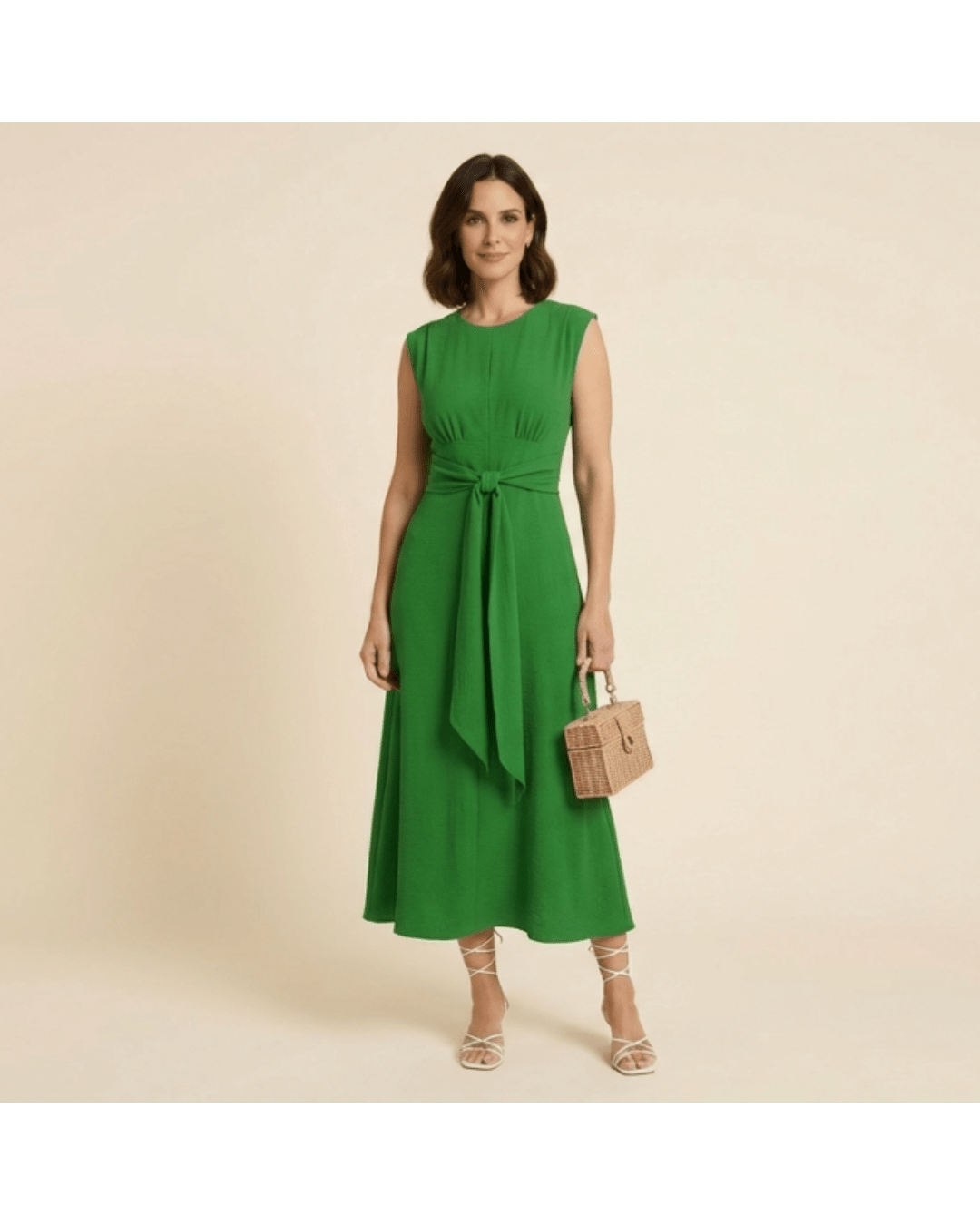 Eva - Vestido elegante sin mangas con cintura ajustable - Camila Fashions