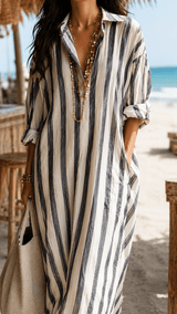 Mediterranean Dress | Printed Maxi for Coastal Days