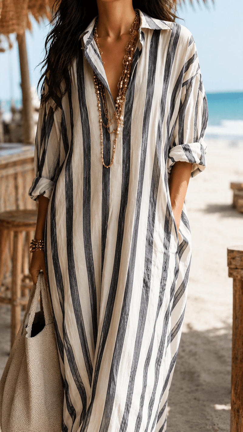 Mediterranean Dress | Printed Maxi for Coastal Days