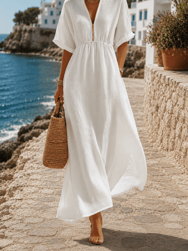 Sicilia Dress | Sunlit Mediterranean Maxi