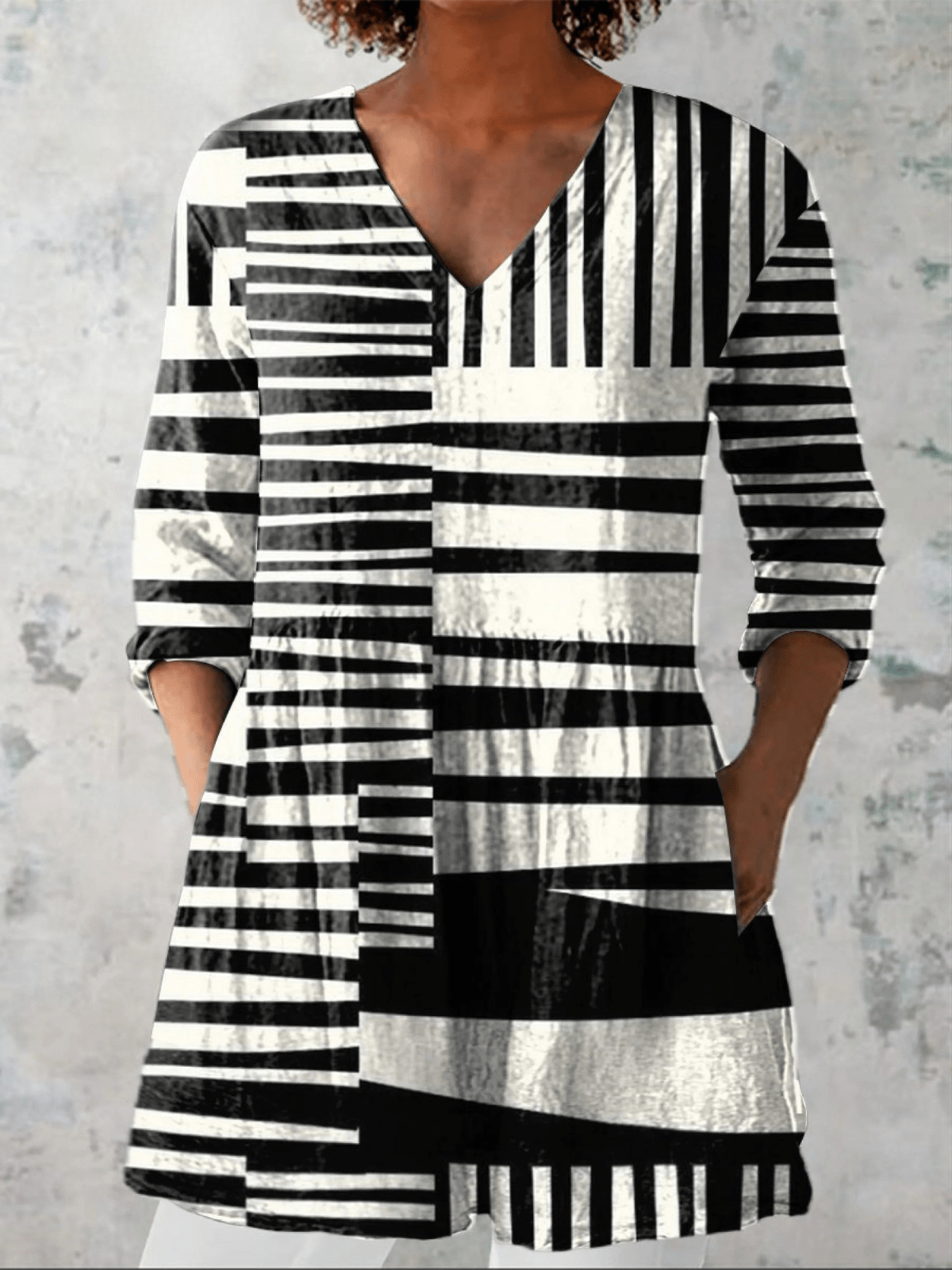 Lucía | Blusa larga de cuello en V