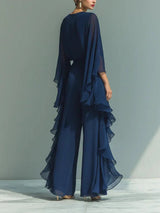 Aurora - Conjunto elegante de chiffon con volante
