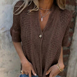 Sara - Blusa de punto con botón