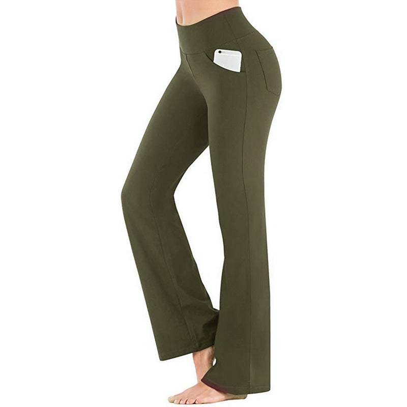 Diana - Pantalón de cintura alta elástico y corte ancho