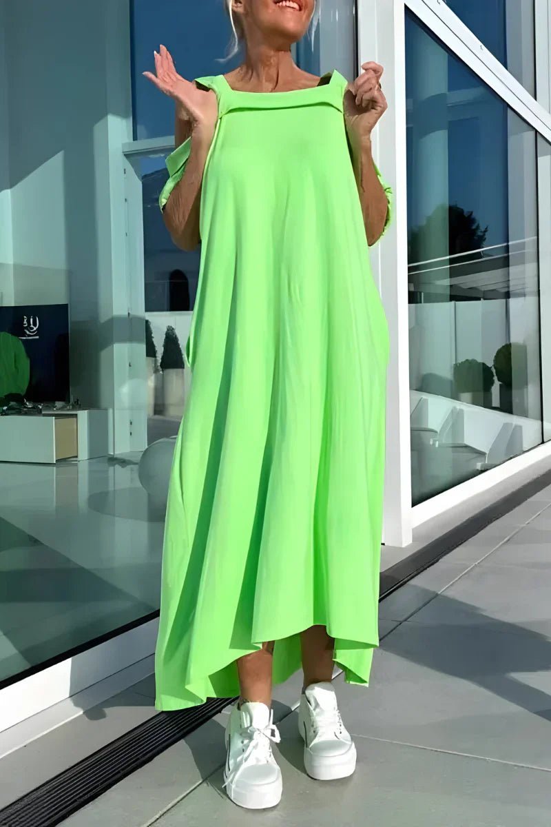 Nova - Vestido largo de verano con hombros descubiertos