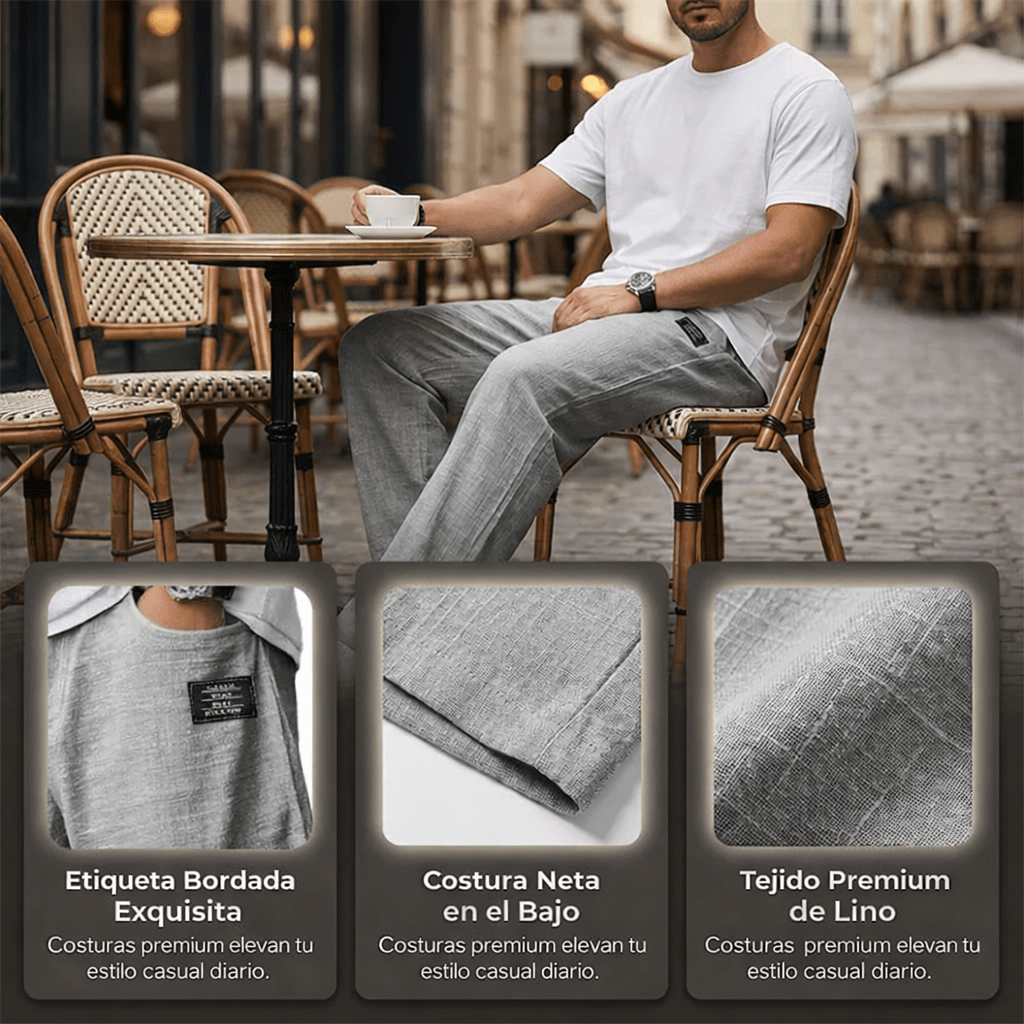 🌞Despertar primaveral: ¡50 % de descuento!☁️Imprescindible para el verano: pantalones de algodón y lino transpirables para hombre: máxima comodidad y estilo