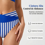 Valeria - Bikini de dos piezas con bloques de color y rayas