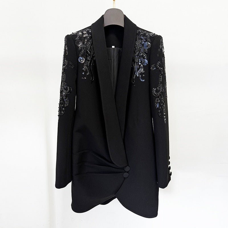 Elena - Vestido blazer adornado con lentejuelas