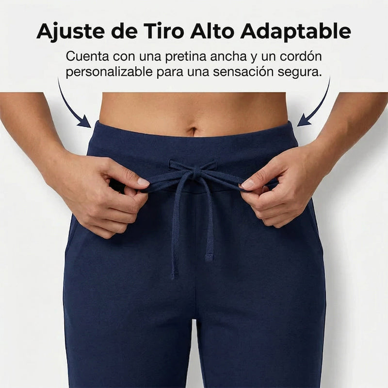 Tamara – Pantalones capri con cordón en la cintura