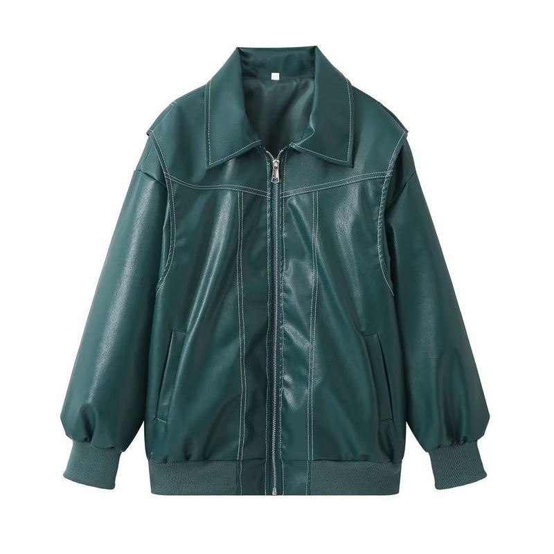 Valentina | Chaqueta urbana efecto piel oversize