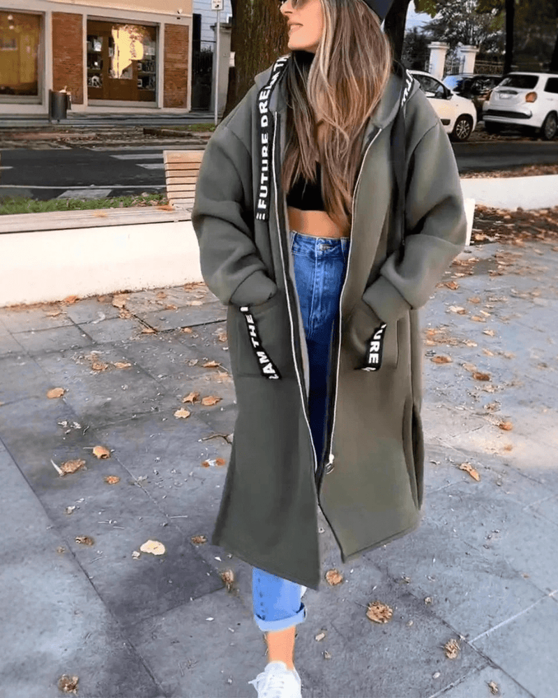 Marina | Chaqueta larga con capucha