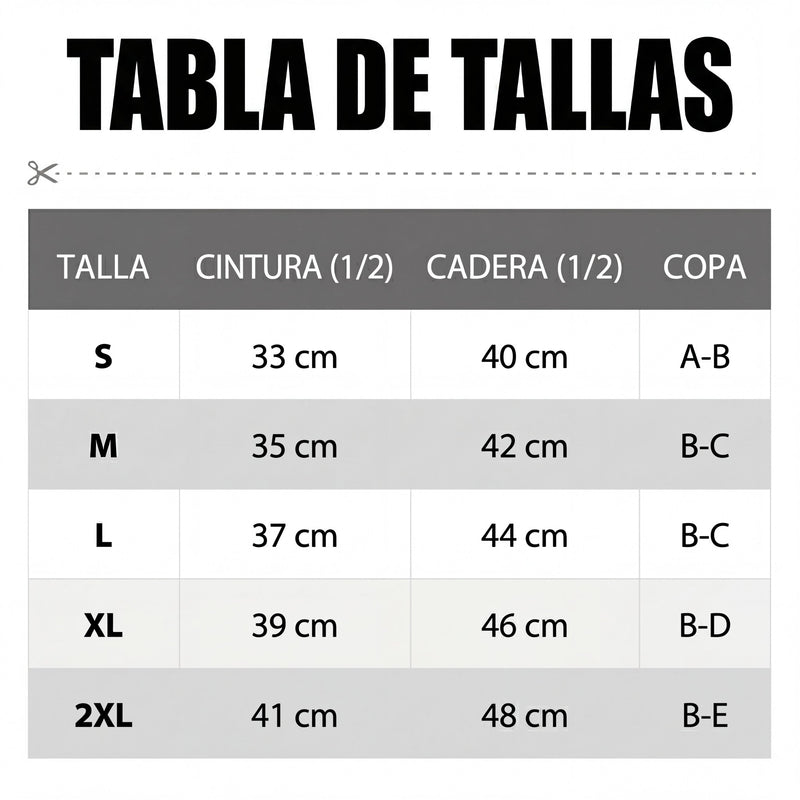 Sara - Bikini con falda de cintura alta y efecto moldeador