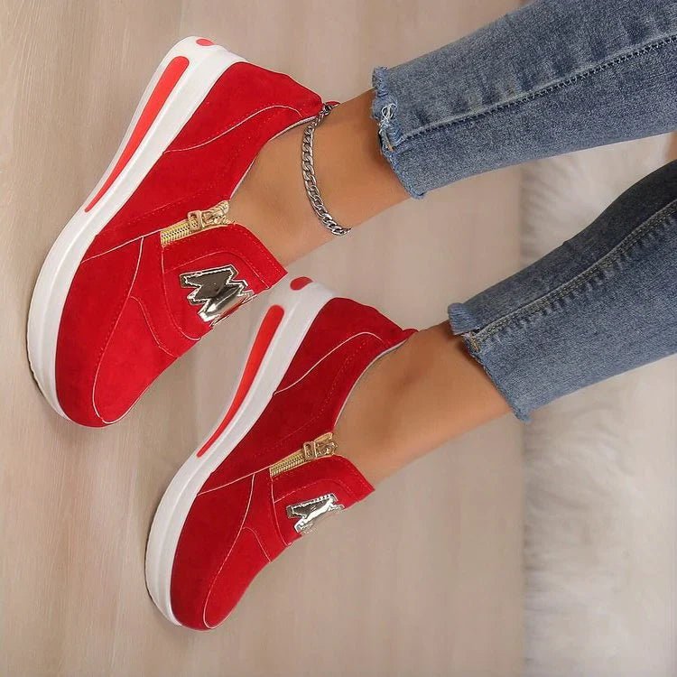 Alicia - Zapatillas cómodas con cremallera