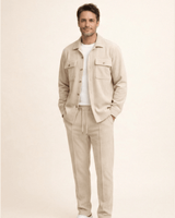 Iván – Button-Up Jacket and Waffle Trousers Set - Camila Fashions
