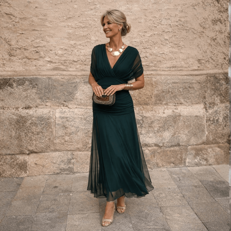 Lydia | Off-the-shoulder maxi dress