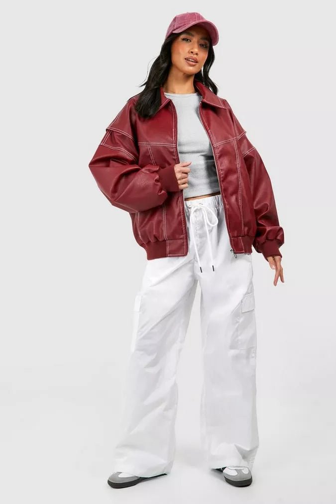 Valentina | Chaqueta urbana efecto piel oversize